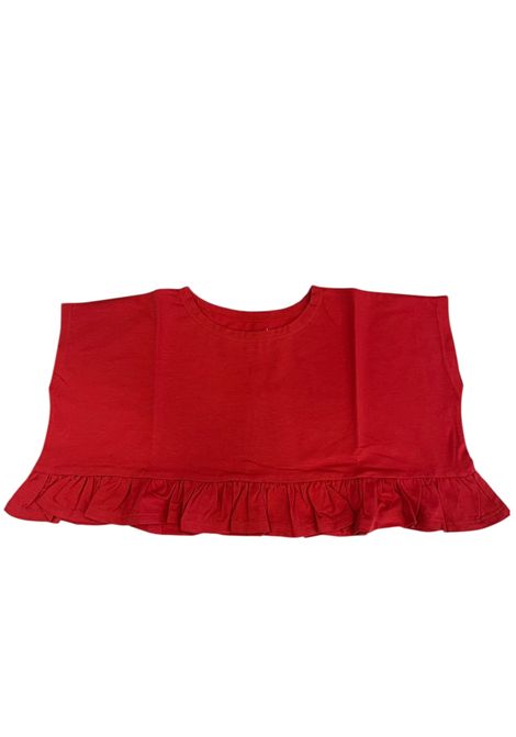 T-shirt crop CUCU' LAB | LISANNAJERSEY ROSSO